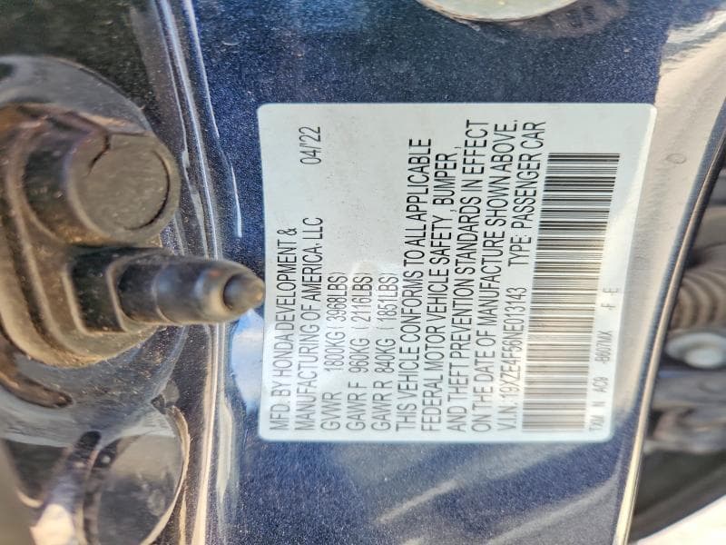 2022 HONDA INSIGHT EX 12