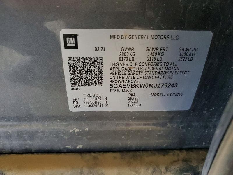 2021 BUICK ENCLAVE PREMIUM 14