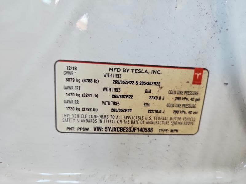 2018 TESLA MODEL X 13