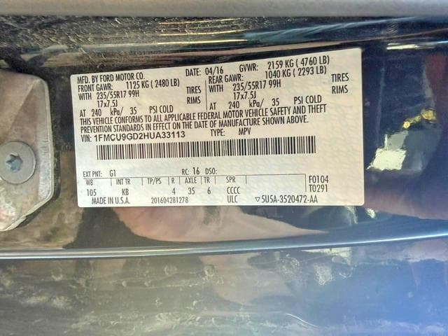 2017 FORD ESCAPE SE 14