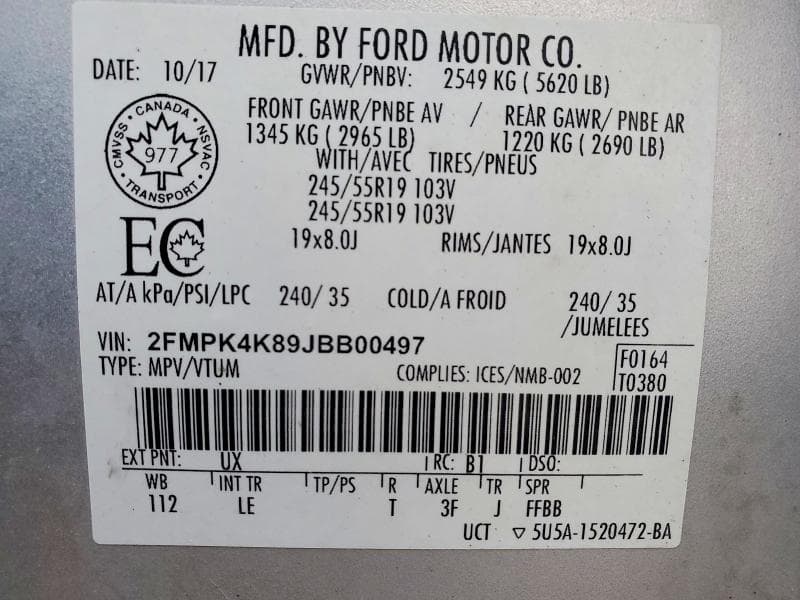 2018 FORD EDGE TITANIUM 14