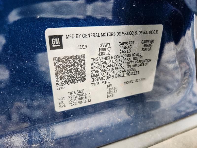 2020 CHEVROLET TRAX 1LT 12