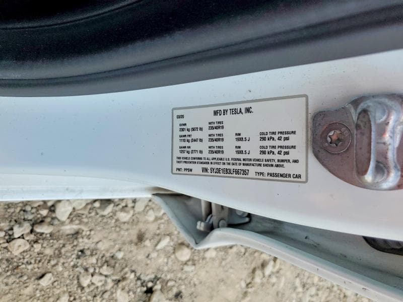 2020 TESLA MODEL 3 12