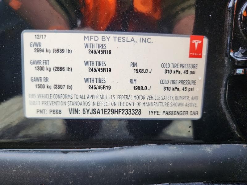 2017 TESLA MODEL S 12