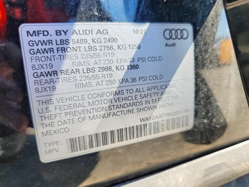 2022 AUDI Q5 PREMIUM 45 13
