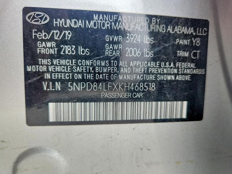 2019 HYUNDAI ELANTRA SEL 12