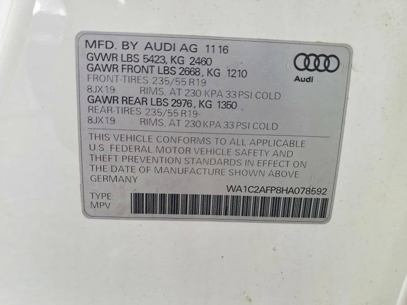 2017 AUDI Q5 PREMIUM 13