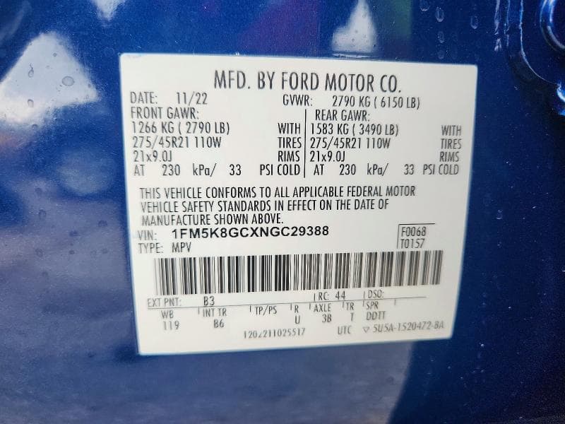 2022 FORD EXPLORER ST 13