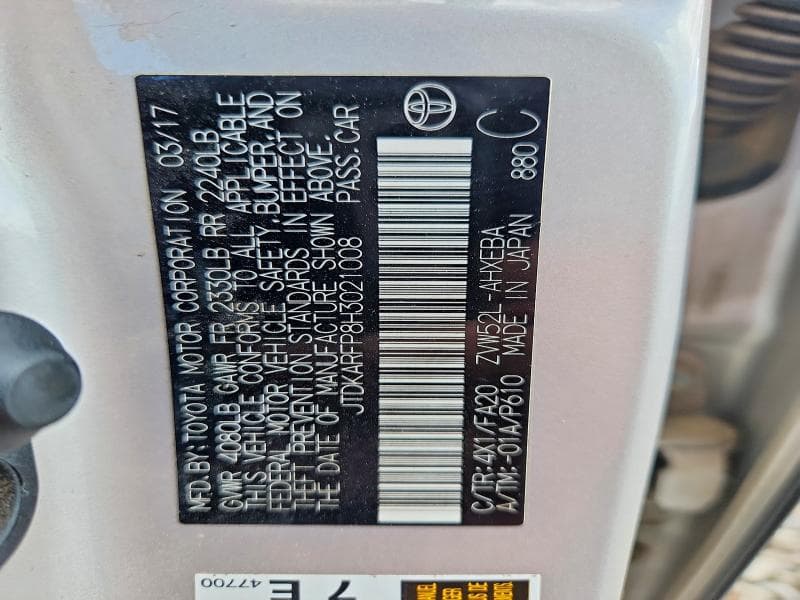 2017 TOYOTA PRIUS PRIME PLUS 12