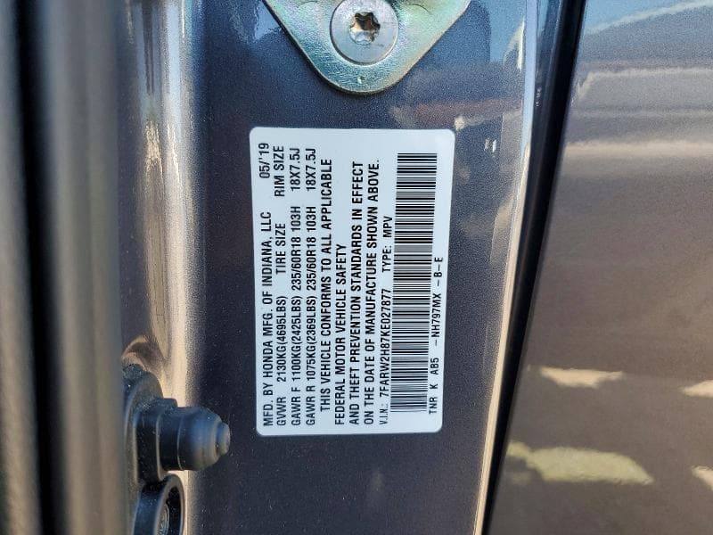 2019 HONDA CR-V EXL 13