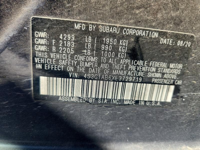 2020 SUBARU IMPREZA 13