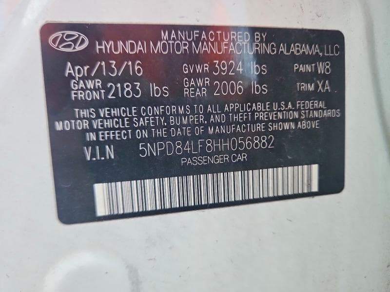 2017 HYUNDAI ELANTRA SE 12