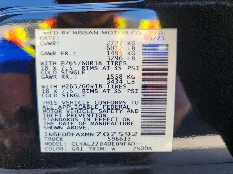 2021 NISSAN FRONTIER SV 12