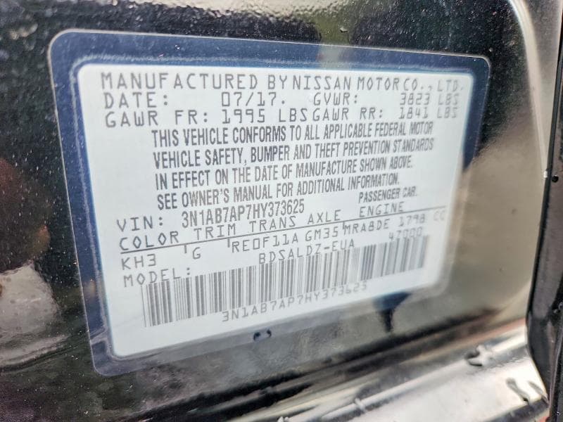 2017 NISSAN SENTRA SV 12