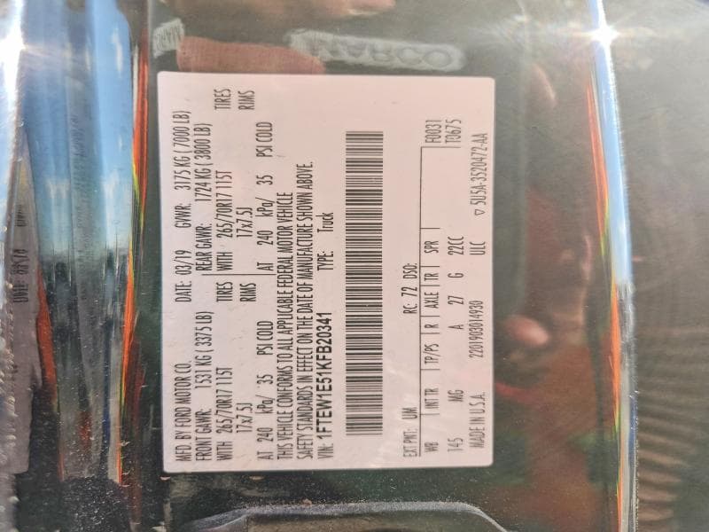 2019 FORD F150 SUPERCREW 12