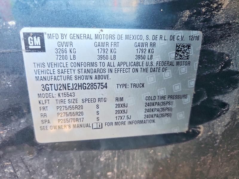 2017 GMC SIERRA K1500 SLT 12