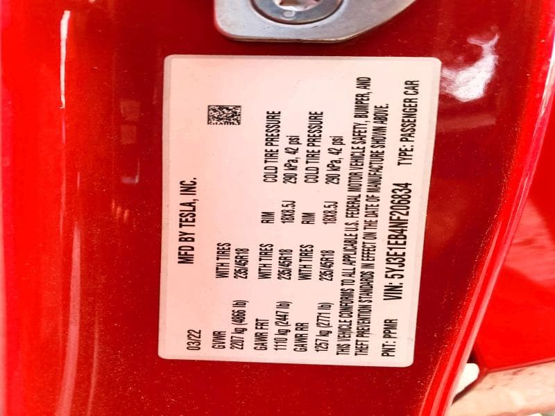 2022 TESLA MODEL 3 13