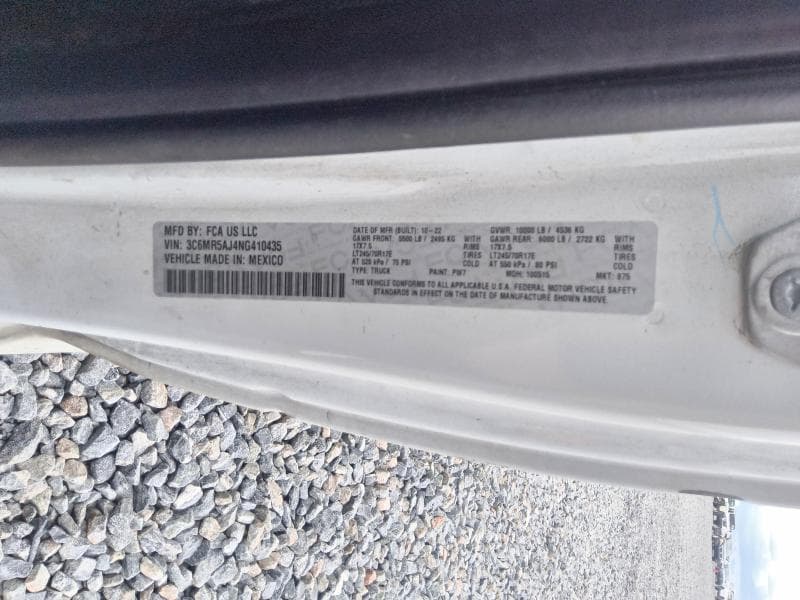 2022 RAM 2500 TRADESMAN 12
