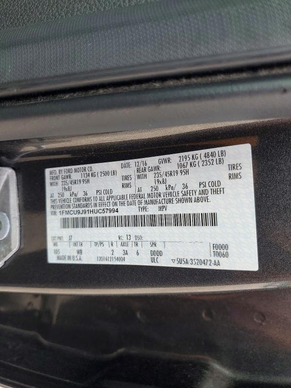 2017 FORD ESCAPE TITANIUM 13