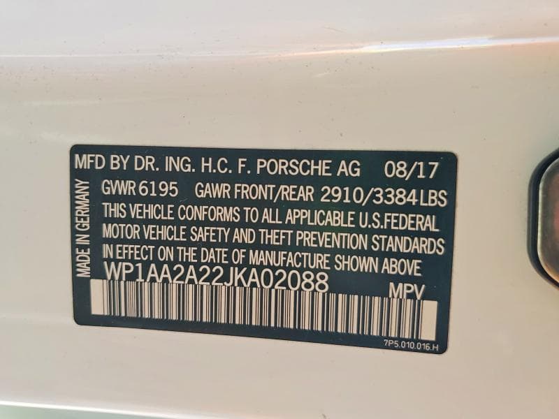 2018 PORSCHE CAYENNE 13