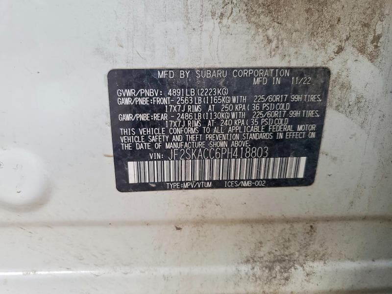 2023 SUBARU FORESTER 13