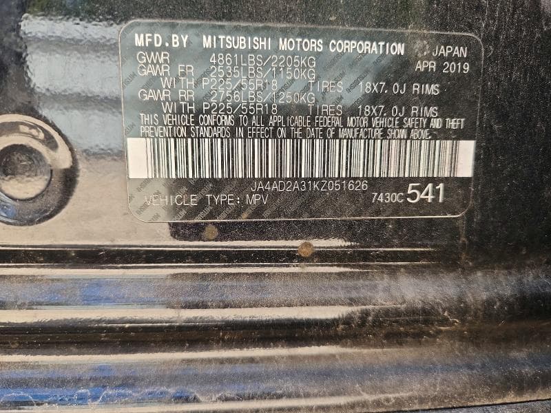 2019 MITSUBISHI OUTLANDER ES 13