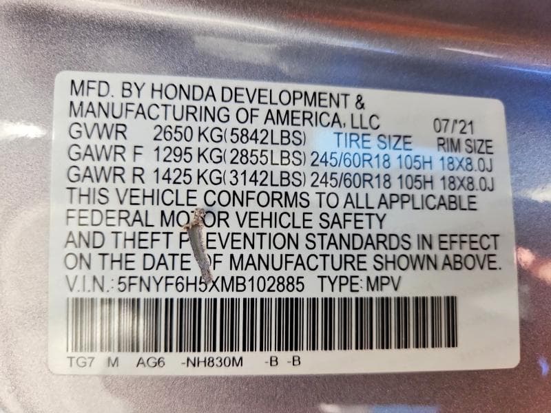 2021 HONDA PILOT EXL 13