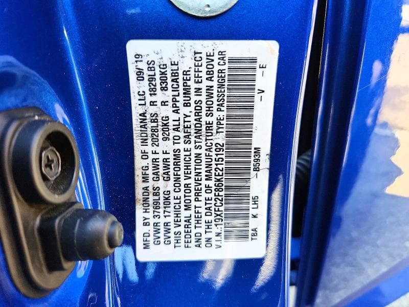 2019 HONDA CIVIC SPORT 12