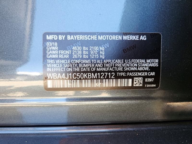 2019 BMW 430I GRAN COUPE 13