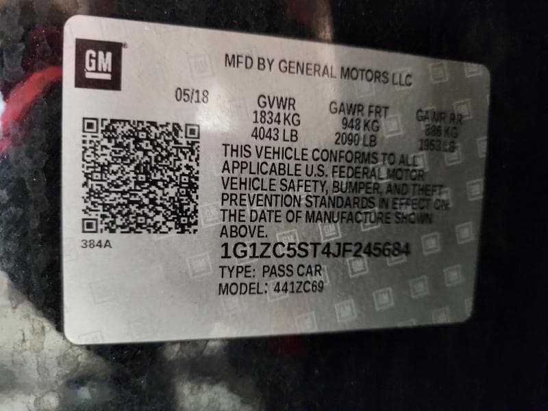 2018 CHEVROLET MALIBU LS 12