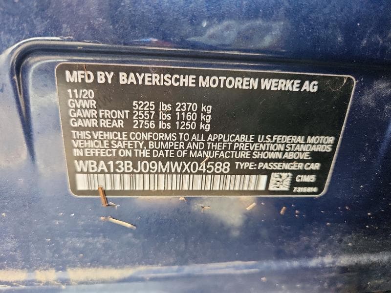 2021 BMW 530 XI 12