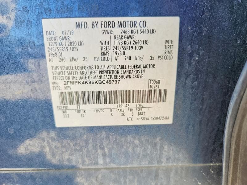 2019 FORD EDGE TITANIUM 12