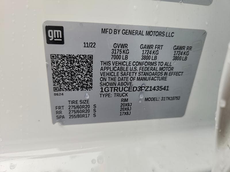 2023 GMC SIERRA K1500 ELEVATION 12