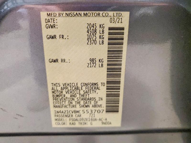 2021 NISSAN LEAF SV 13