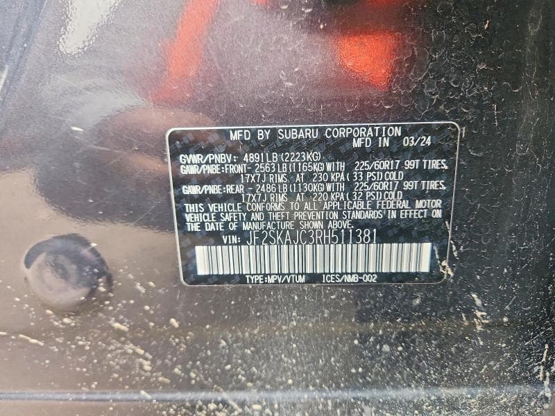 2024 SUBARU FORESTER WILDERNESS 13