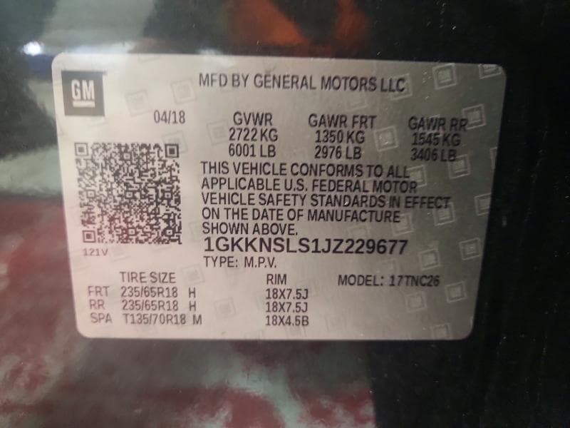 2018 GMC ACADIA SLE 13