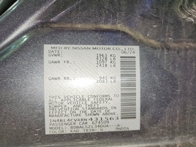 2024 NISSAN ALTIMA SR 12