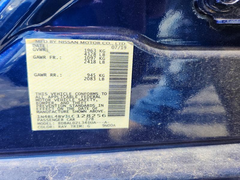 2020 NISSAN ALTIMA S 13