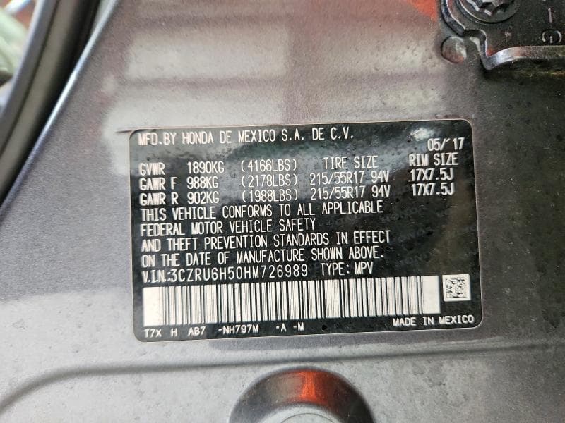 2017 HONDA HR-V EX 13
