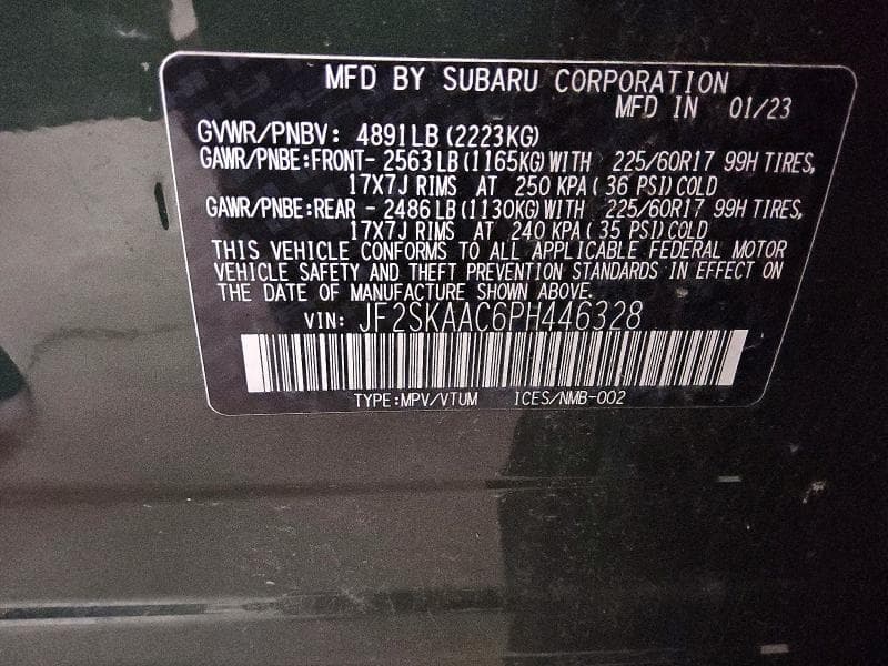 2023 SUBARU FORESTER 12
