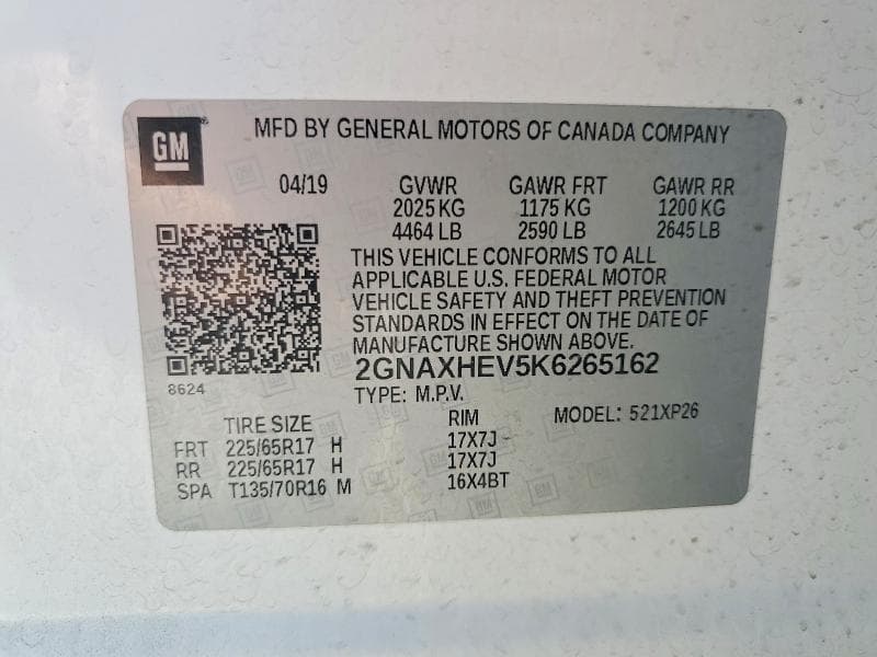 2019 CHEVROLET EQUINOX LS 13