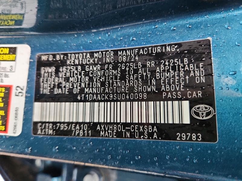 2025 TOYOTA CAMRY SE 13