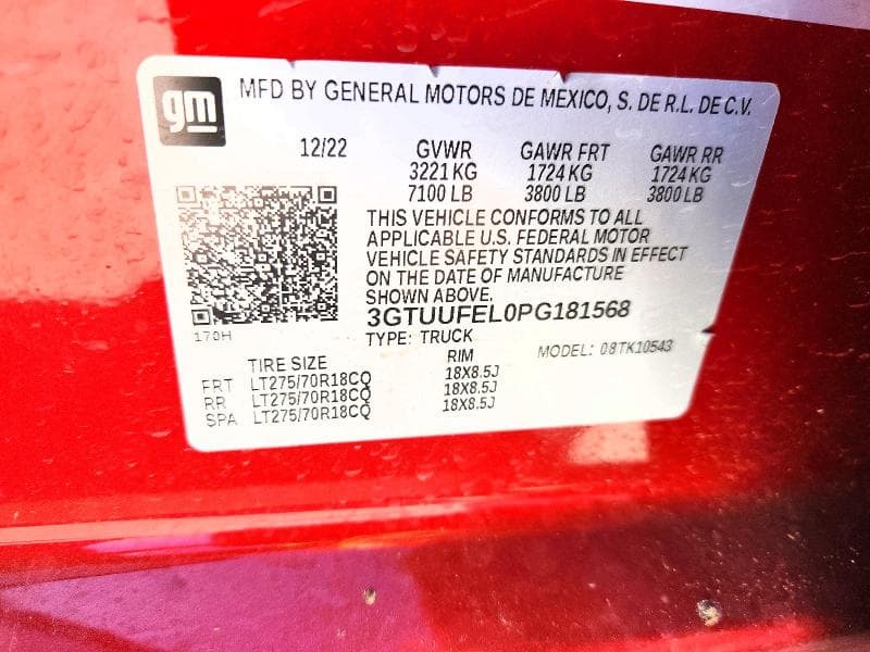 2023 GMC SIERRA K1500 AT4X 12