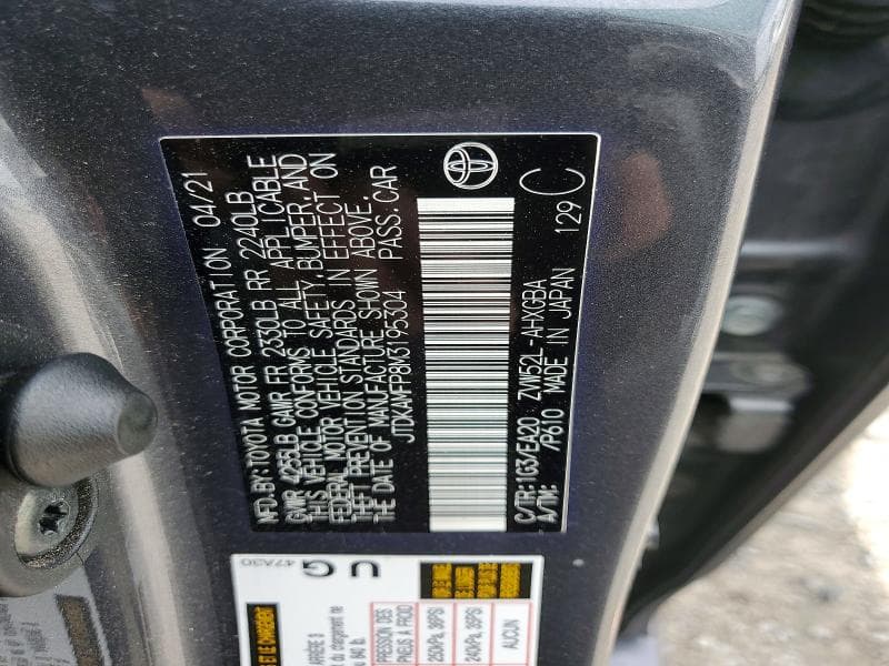 2021 TOYOTA PRIUS PRIME LIMITED 12