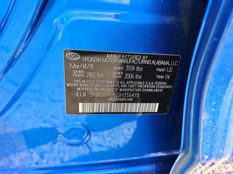2018 HYUNDAI ELANTRA SEL 12