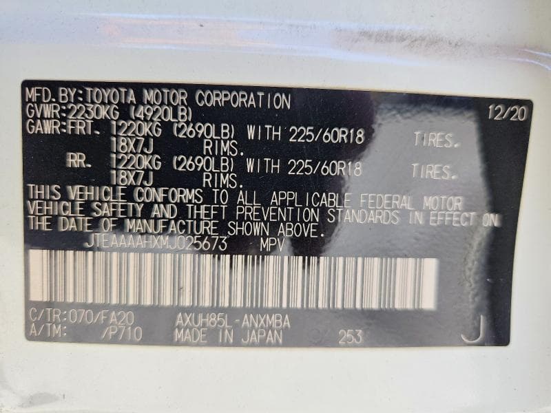 2021 TOYOTA VENZA LE 13