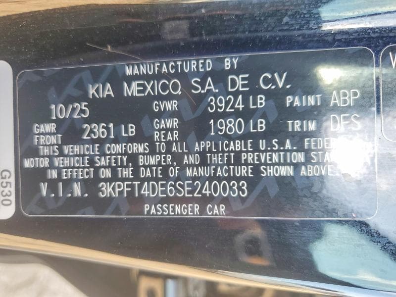 2025 KIA K4 LX 12