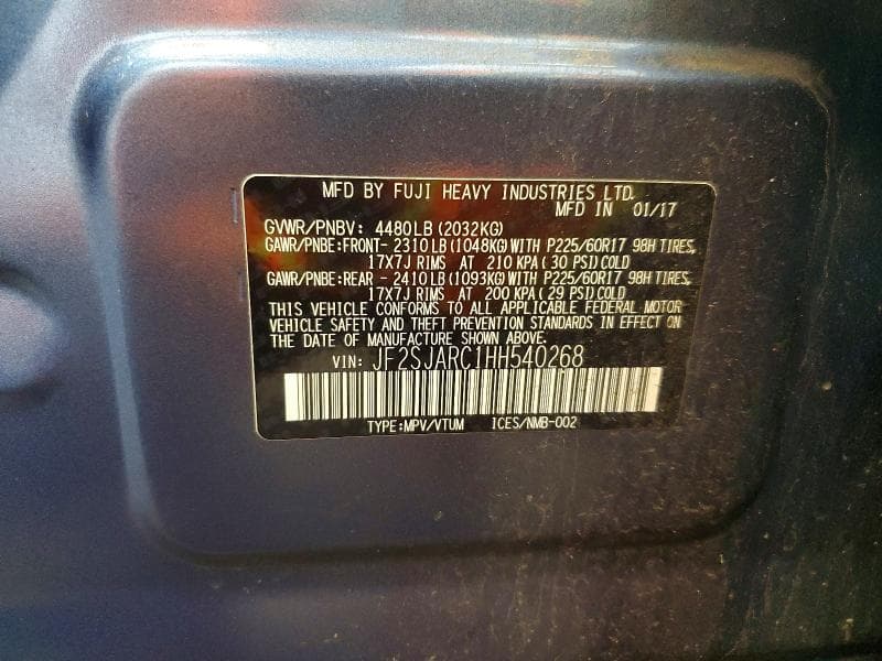 2017 SUBARU FORESTER 2.5I LIMITED 13