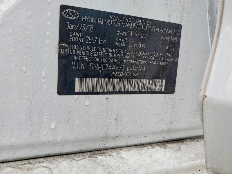 2018 HYUNDAI SONATA SE 12