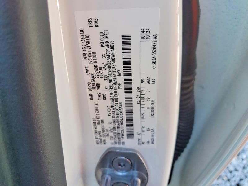 2020 FORD ESCAPE SEL 14